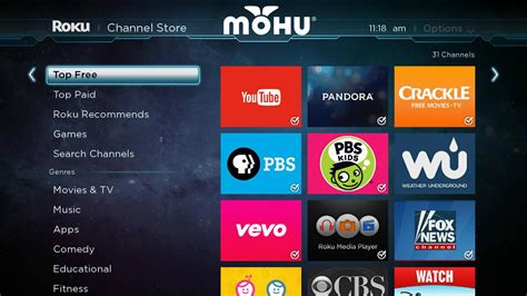 nombres de chanel para roku|list of roku channels.